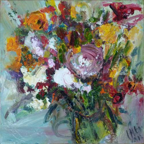 "Flora. Melanie", 64x41cm, Öl/Lw, 2008